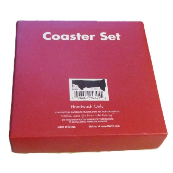 10-Piece Home For The Holidays Coaster Set Boston Warehouse NEW - Picture 2 of 2